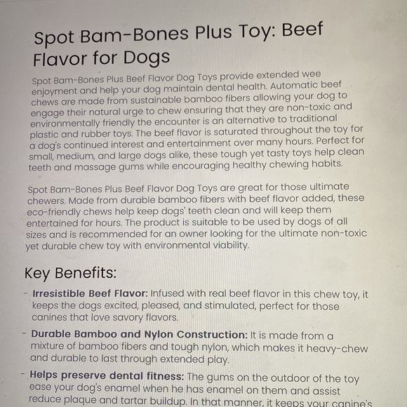 Spot Large Durable Dog Teeth Cleaning Large Bone Never Used - Picture 6 of 7